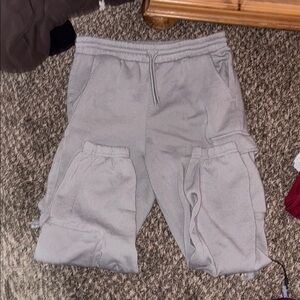 Gray Cargo Sweatpants